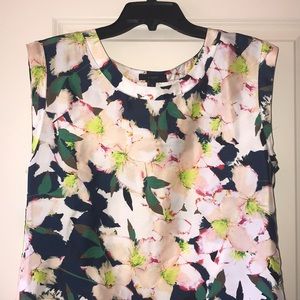 J.Crew Sleeveless Draper Top in Cove Floral